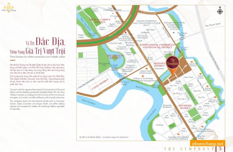 Vị trí dự án The Symphony Phú Mỹ Hưng